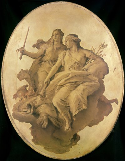 Alegoría de la paz y la justicia de Giovanni Battista Tiepolo