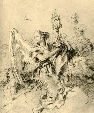 Ángel con custodia, 1767-1769, 1928 de Giovanni Battista Tiepolo