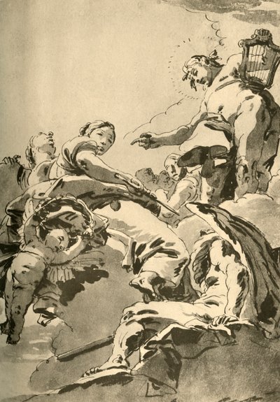 Apolo, las Musas y Cronos, c. 1730, 1928 de Giovanni Battista Tiepolo