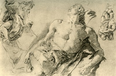 Estudio de detalle para el Jacinto en Bückeburg (detalle) de Giovanni Battista Tiepolo