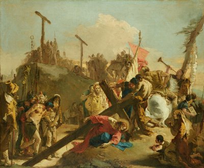 El camino de Cristo con la cruz de Giovanni Battista Tiepolo
