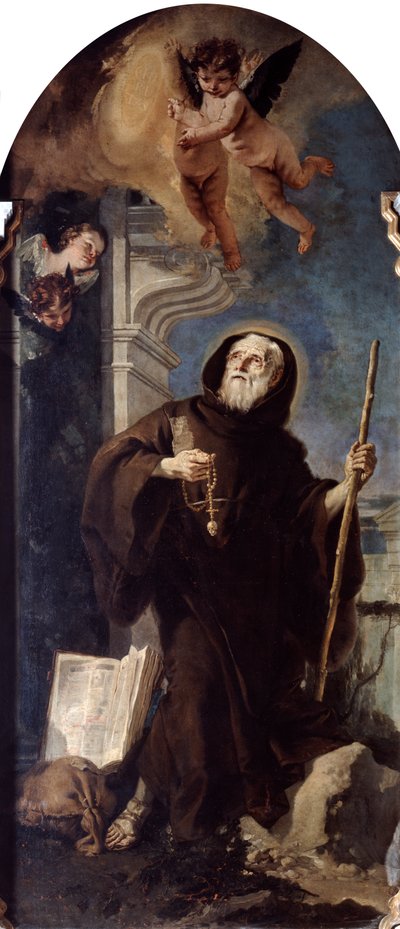 Éxtasis de San Francisco de Paula, siglo XVIII de Giovanni Battista Tiepolo
