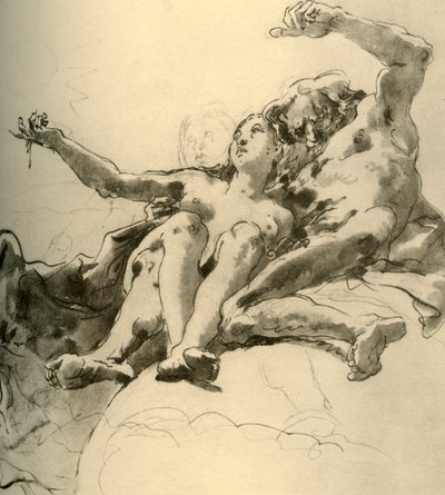 Hombre mayor junto a una joven que señala al sol, mediados del siglo XVIII, 1928 de Giovanni Battista Tiepolo