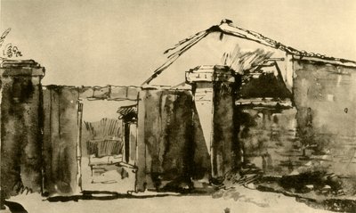 Entrada a un Patio de Granja, mediados del siglo XVIII, 1928 de Giovanni Battista Tiepolo