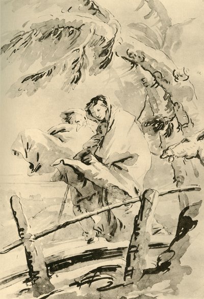 Huida a Egipto, antes de 1752, 1928 de Giovanni Battista Tiepolo