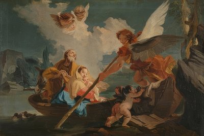 Huida a Egipto. 1750-1810 de Giovanni Battista Tiepolo