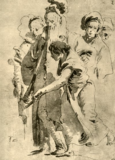 Grupo de figuras, mediados del siglo XVIII, 1928 de Giovanni Battista Tiepolo
