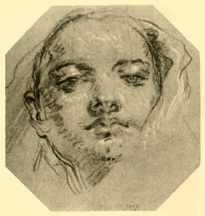 Cabeza de una mujer de Giovanni Battista Tiepolo