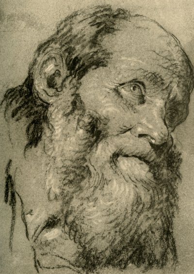 Cabeza de un anciano, c1755, 1928 de Giovanni Battista Tiepolo