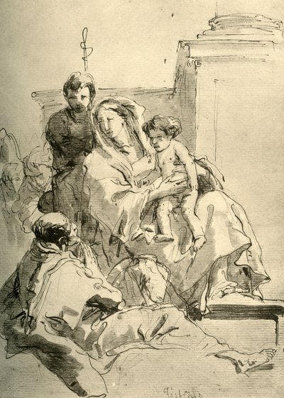 Sagrada Familia, mediados del siglo XVIII, 1928 de Giovanni Battista Tiepolo