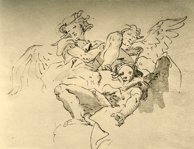 Ángeles flotantes, mediados del siglo XVIII, 1928 de Giovanni Battista Tiepolo