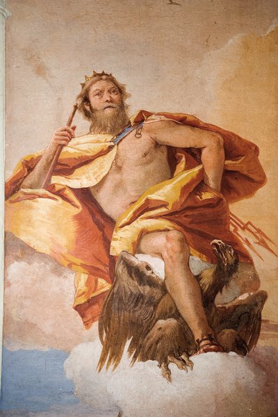 Júpiter el Tronador con Águila, de la Sala de Deidades Olímpicas en la Foresteria (Casa de Huéspedes), 1757 de Giovanni Battista Tiepolo