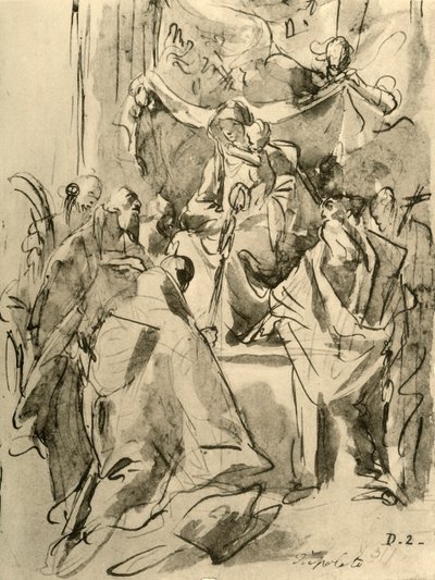 Madonna entronizada con santos, mediados del siglo XVIII de Giovanni Battista Tiepolo