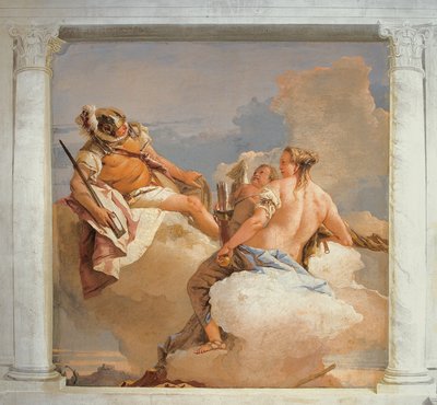 Marte y Venus, de la Sala de Deidades Olímpicas en la Foresteria (Casa de Huéspedes), 1757 de Giovanni Battista Tiepolo