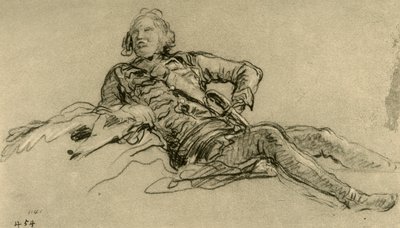 Oficial descansando de Giovanni Battista Tiepolo