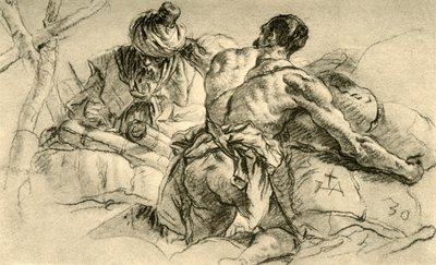 Comerciantes orientales con fardos de mercancías, 1753, 1928 de Giovanni Battista Tiepolo