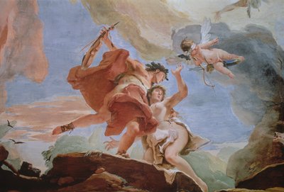 Orfeo rescatando a Eurídice del inframundo, detalle del techo (detalle) de Giovanni Battista Tiepolo