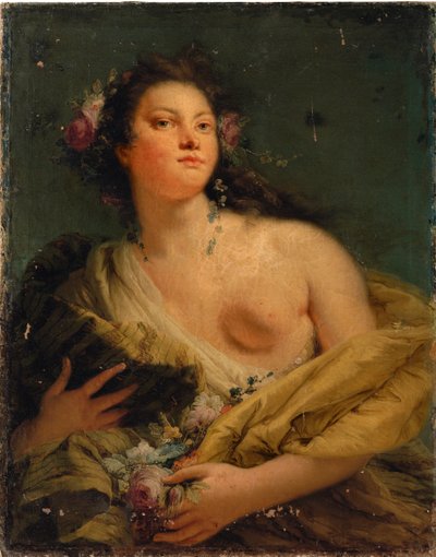 Retrato de una dama como Flora de Giovanni Battista Tiepolo