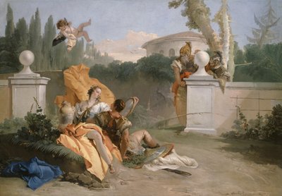 Rinaldo y Armida en su jardín, 1742-45 de Giovanni Battista Tiepolo