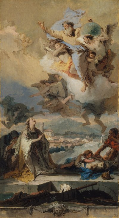 Santa Tecla rezando por los apestados, 1758-59 de Giovanni Battista Tiepolo
