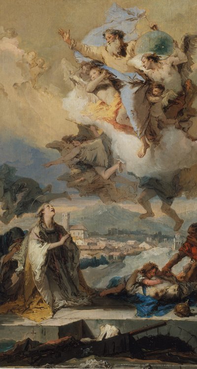 Santa Tecla rezando por los afectados por la peste de Giovanni Battista Tiepolo