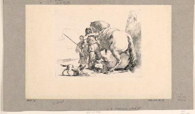 Soldado con Caballo y Mozo de Cuadra, de los Vari Capricci de Giovanni Battista Tiepolo