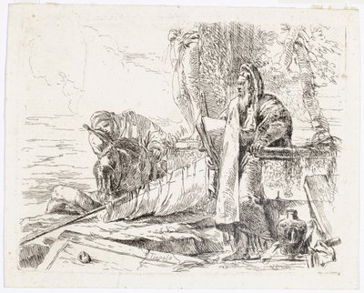Filósofo de pie con un gran libro, de Vari Capricci de Giovanni Battista Tiepolo