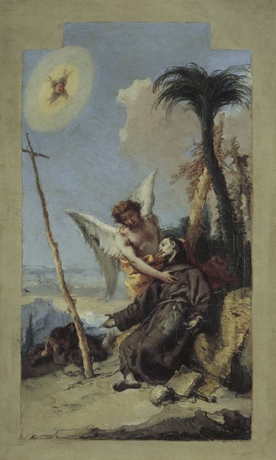 Estigmatización de San Francisco, 1767 de Giovanni Battista Tiepolo