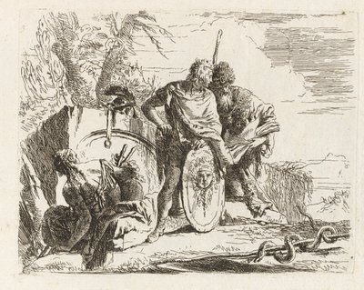 El astrólogo y el joven soldado, de Vari capricci (Capriccios varios) de Giovanni Battista Tiepolo