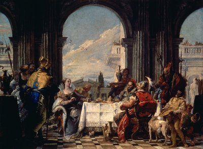 El banquete de Antonio y Cleopatra, c.1744 de Giovanni Battista Tiepolo