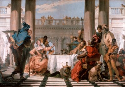 El Banquete de Cleopatra, 1743-1744 de Giovanni Battista Tiepolo