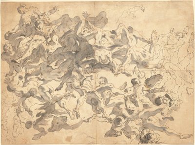 La caída de los ángeles rebeldes de Giovanni Battista Tiepolo