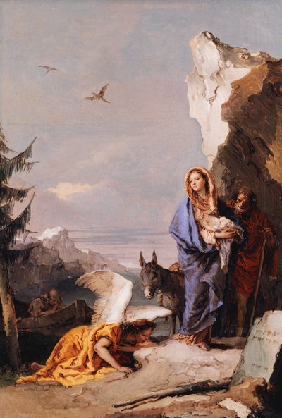 La Huida a Egipto, ca. 1767-70 de Giovanni Battista Tiepolo