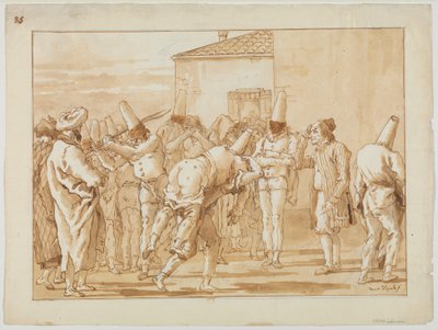El azote de Punchinello, c.1800 de Giovanni Battista Tiepolo