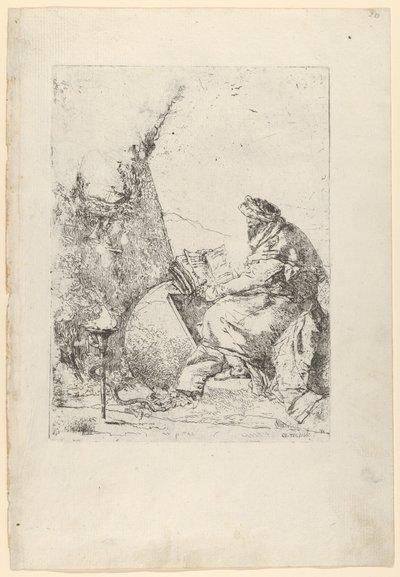 El Filósofo, de los Scherzi, ca. 1740 de Giovanni Battista Tiepolo
