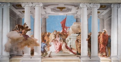 El Sacrificio de Ifigenia, del Vestíbulo en la Palazzina, 1757 de Giovanni Battista Tiepolo