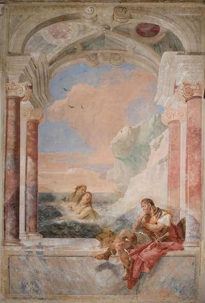 Tetis consolando a su hijo Aquiles, de la Sala de la Ilíada en la Palazzina, 1757 de Giovanni Battista Tiepolo
