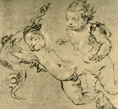 Dos Cupidos, c1752, 1928 de Giovanni Battista Tiepolo