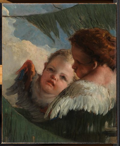 Dos cabezas de ángeles de Giovanni Battista Tiepolo