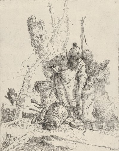 Dos astrólogos y un niño, del Scherzi de Giovanni Battista Tiepolo