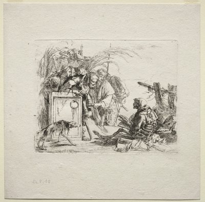 Varios caprichos: La muerte dando audiencia de Giovanni Battista Tiepolo
