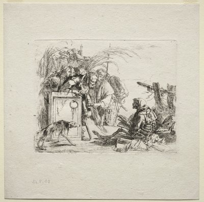 Varios caprichos: La muerte dando audiencia, 1785 de Giovanni Battista Tiepolo
