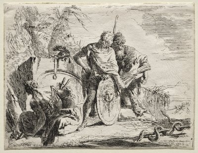 Varios caprichos: El astrólogo y el joven soldado de Giovanni Battista Tiepolo