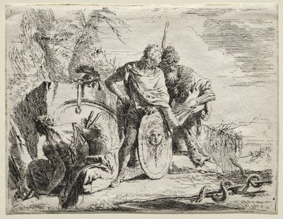 Varios Caprichos: El Astrólogo y el Joven Soldado de Giovanni Battista Tiepolo