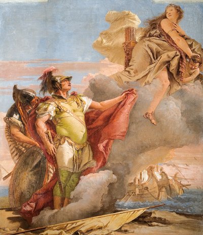 Despedida de Venus a Eneas, de la Sala de la Eneida en la Palazzina, 1757 de Giovanni Battista Tiepolo