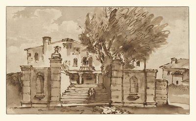 Vista de una villa de Giovanni Battista Tiepolo