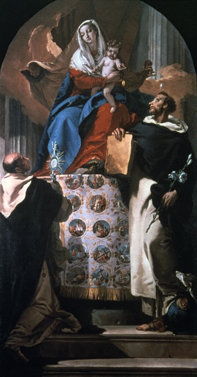 Virgen y Niño con San Domingo y San Jacinto de Giovanni Battista Tiepolo