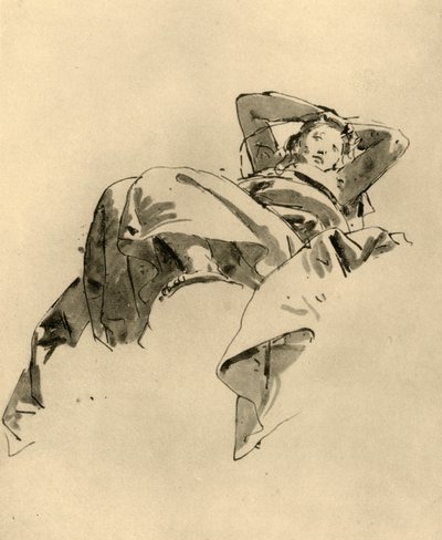 Mujer descansando, mediados del siglo XVIII, 1928 de Giovanni Battista Tiepolo