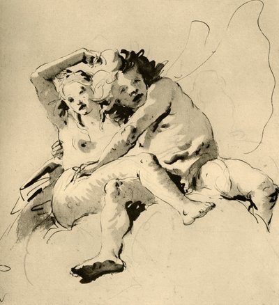 Céfiro y Flora, 1757, 1928 de Giovanni Battista Tiepolo