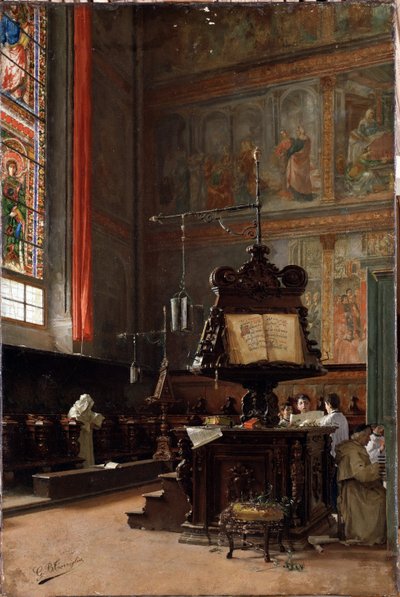 En el coro de la iglesia de Giovanni Battista Torriglia